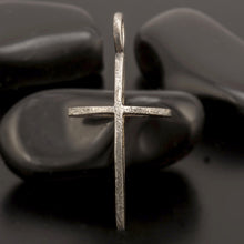 Handmade 14K Gold Cross Pendant, Sterling Silver Cage Cross Necklace, Medieval Christian Jewelry P-166