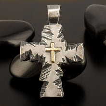 Solid 14k Gold, Spiritual Cross, Pendant
