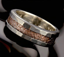 Rustic Sterling Silver Copper Inlay Ring – Men’s Wedding Band, Mixed Metal Artisan Ring RS-1411