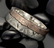 Mens ring, Silver & Copper, Unique Mens ring, Men Wedding Band, Unique Men Ring,  RS-1136