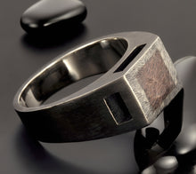 Men's Signet Ring, Square Sterling Silver Ring, Handmade Signet Ring for Men, Rustic Statement Ring, RS-1185