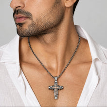 Sterling Silver Cross Pendant with Copper – P-142