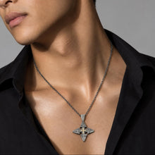 Handmade Jerusalem Cross Pendant in Sterling Silver & 14K Gold | Christian Necklace | P-151