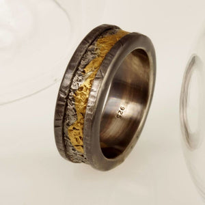 Gold & Silver Ring - Rs-1082