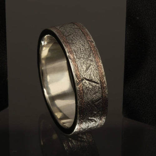 Hammered Men Ring - Rs-1154