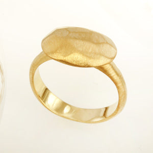 Unique Women ring, Brushed gold Ring, Boho 14K Gold Ring, Yellow Gold Statement Ring, Boho gold ring, Anniversary ring, Gift for her, 1199