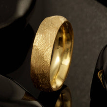 Mens Wedding Ring, Men gold ring, Unique Wedding Band, 14K Yellow Gold Ring, Men's gold band, RS-1230