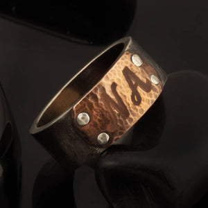 Mens Signet ring, Engraved ring, Sliver Signet ring, Personalized initial ring, With Your Initials (Monogram) Ladies & Mens,  RS-1241