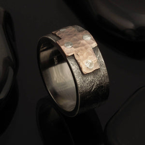 Mens cross ring, Rustic mens ring, Mens wedding band, Mens ring, Unique Engagement Ring,  RS-1229