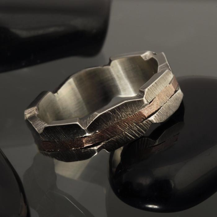 Mens Ring, Men's Band, Men Handmade Ring, Hammered Mens Wedding Ring, Husband Gift, Gift for men, Men's Jewelry, Men's Gift, RS-1262