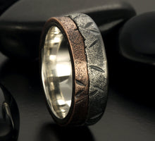 Mens ring, Silver & Copper, Unique Mens ring, Men Wedding Band, Unique Men Ring,  RS-1136