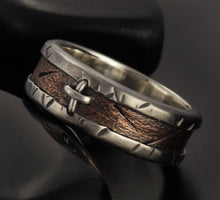 Mens ring, Silver & Copper, Silver cross Mens Ring, Unique Mens ring, Men Wedding Band, Unique Men Ring,  RS-1256