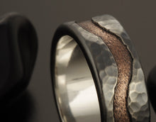 Mens Band, Unique ring for a man, Rustic Men Band, Silver Copper Ring, cool mens ring, Men Gift, RS-1410