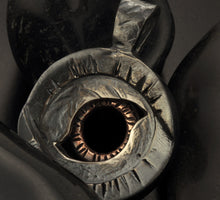 Unique Pendant, Rustic Dark Pendant for Men & Women, Yin and Yang Pendant, Eye Pendant, Silver and copper, P-132
